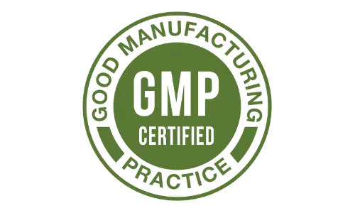 EyeFortin GMP certified manufacturing badge
